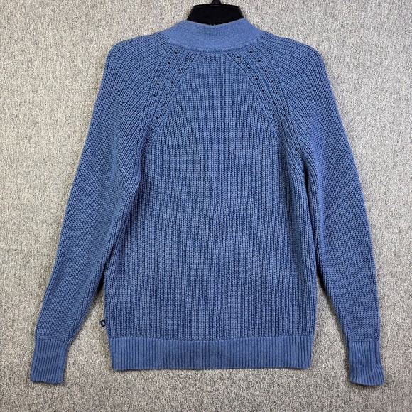 SOLD GAP Button Front Knit Steel Blue Cardigan Sweater 100% Cotton Womens Size S - Picture 2 of 5